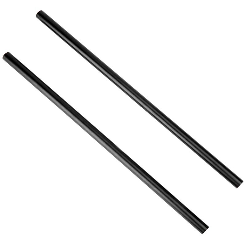 NICEYRIG 15mm Rod 16 Inch (40CM) Long for Shoulder Rig Rod Support System, Black Aluminum Alloy, Pack of 2-171 - Image 1